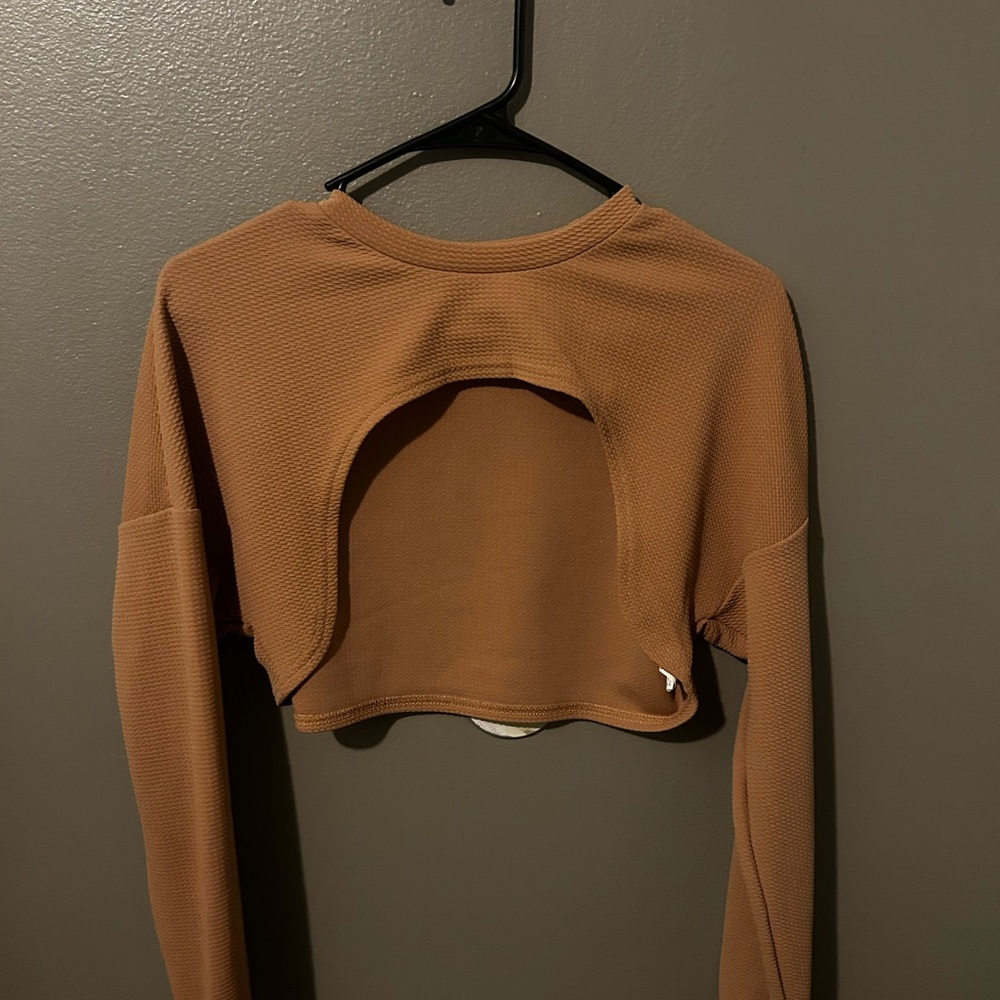 Women's Brown Long Sleeve Top